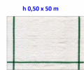 Telo per Pacciamatura  Bianco Quadrettato Tessuto Polipropilene Antistrappo - mt 50 x 0,50  H